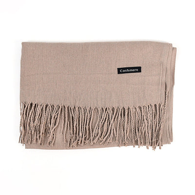 Bufanda Ligera de Color Liso con Flecos Elegantes - Image 22