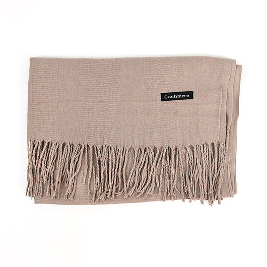 Bufanda Ligera de Color Liso con Flecos Elegantes - Image 22