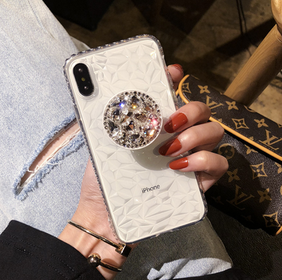 Funda Transparente con Soporte de Diamantes para iPhone XS Max, 6s Plus y Modelos Apple - Image 5