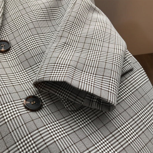 Conjunto de Blazer Cuadros Retro - Traje Vintage Clásico - Image 13