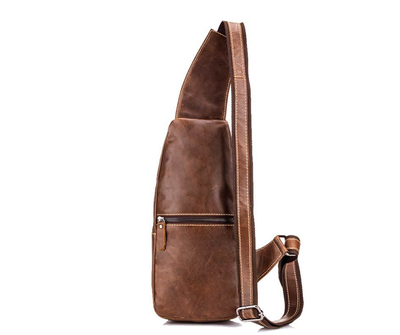 Bolsa de Pecho de Cuero para Hombre - Bandolera Crossbody - Image 3