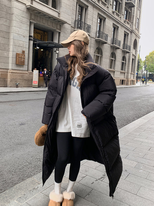 Abrigo Acolchado de Algodón para Invierno - Chaqueta Térmica Versátil Largo Medio - Image 15