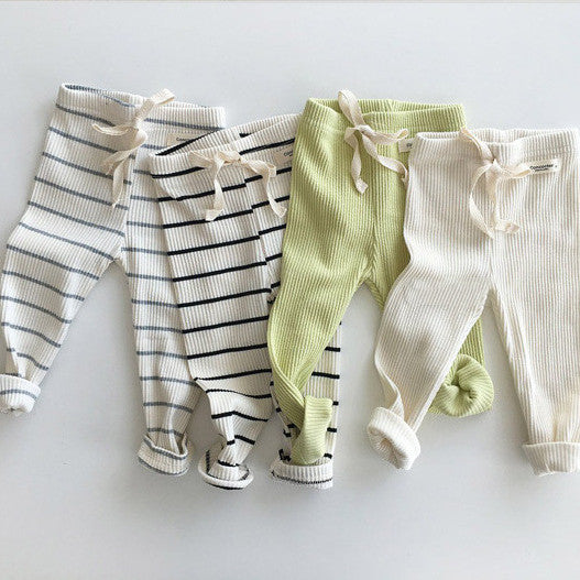 Leggings Elásticos con Cintura Ancha en Colores Pastel