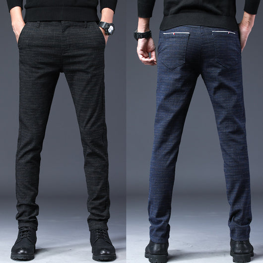Pantalones Casuales Hombre Slim Fit Microelásticos Estilo Coreano