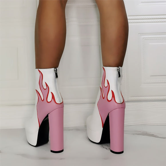 Tacones Altos Gruesos Sexy para Discoteca Talla Grande
