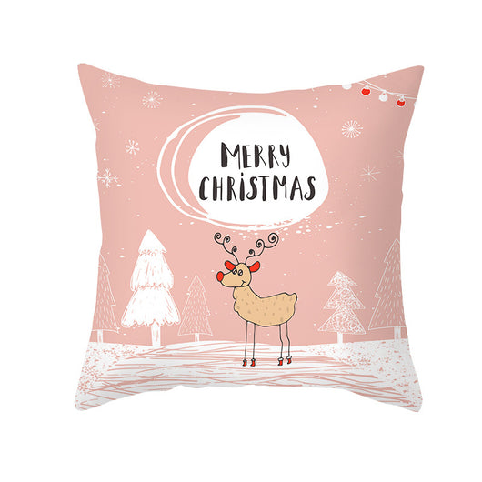 Funda de Almohada Navideña con Diseño de Dibujos Animados en Tela Melocotón - Image 35