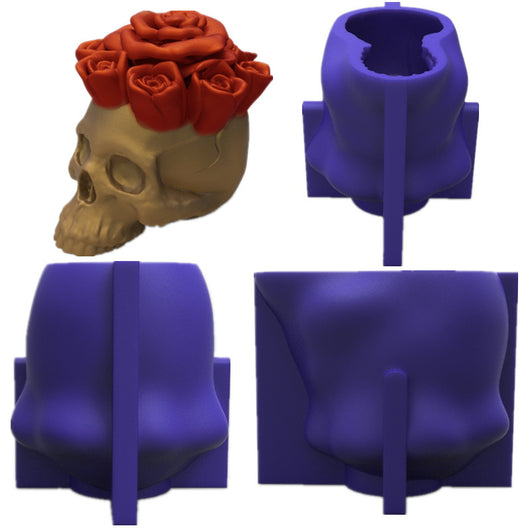 Molde de Silicona Calavera con Rosas - Image 6