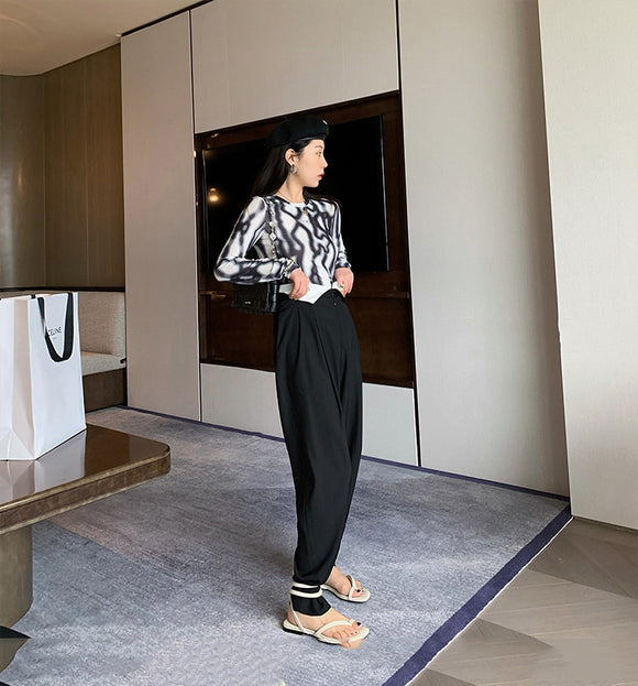 Pantalones con Cintura Falsa de Dos Piezas