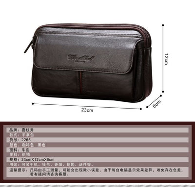 Cartera Clutch de Cuero Genuino Primera Capa para Hombre - Image 8