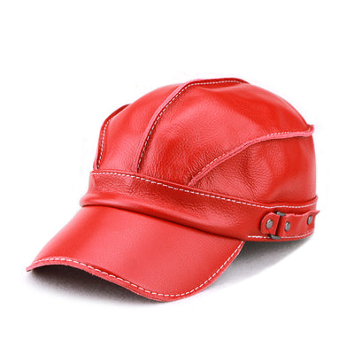 Gorra de Béisbol Unisex Cuero Genuino Estilo Coreano para Otoño e Invierno - Image 4