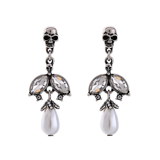 Aretes Góticos de Perla Retro - Diseño Europeo Minimalista con Personalidad