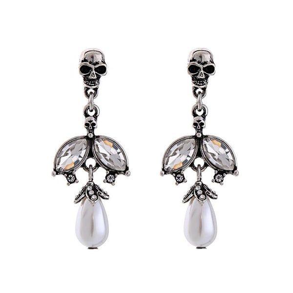 Aretes Góticos de Perla Retro - Diseño Europeo Minimalista con Personalidad