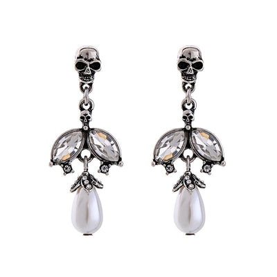 Aretes Góticos de Perla Retro - Diseño Europeo Minimalista con Personalidad