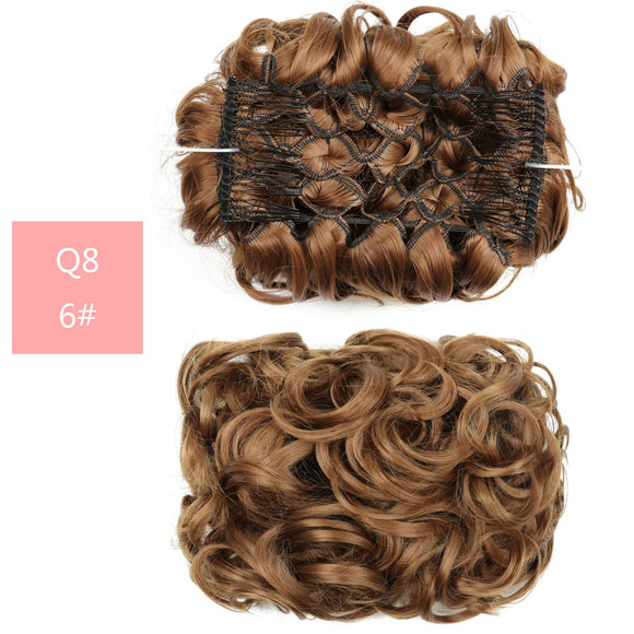 Moño Postizo de Fibra Sintética Resistente al Calor - Cabello de Seda Artificial