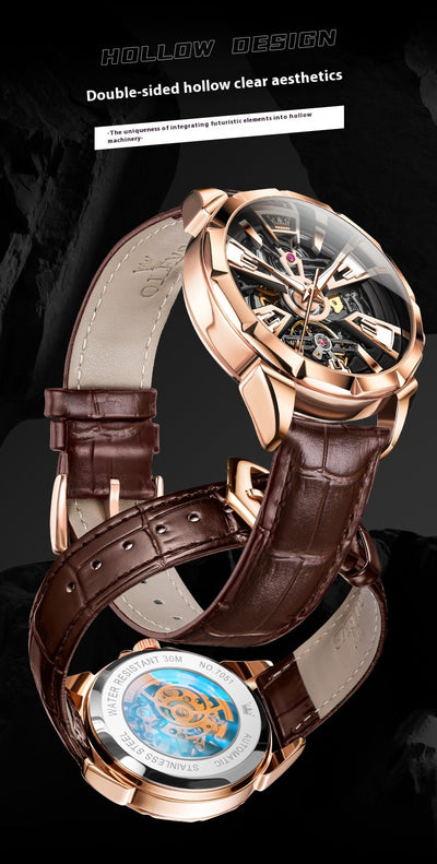 Reloj Automático para Hombre con Esfera Hueca y Resistencia al Agua - Image 16