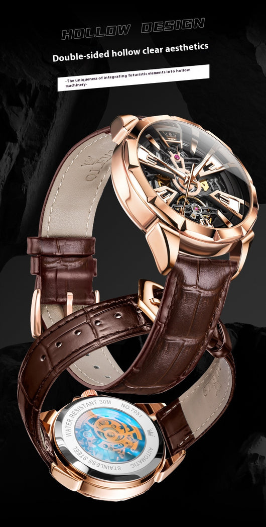 Reloj Automático para Hombre con Esfera Hueca y Resistencia al Agua - Image 16