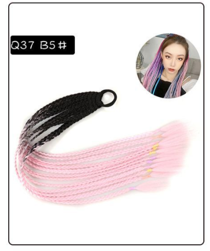 Peluca Trenza Degradado de Tres Hebras Color Twist - Image 10