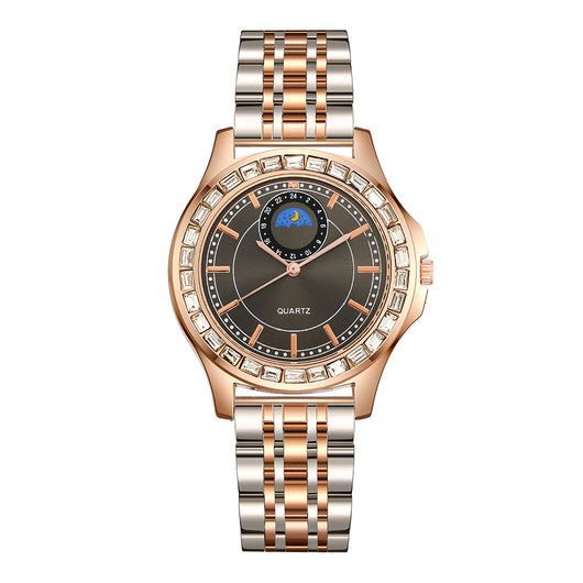 Reloj de Acero Inoxidable con Strass para Mujer - Temperamento Elegante - Image 5