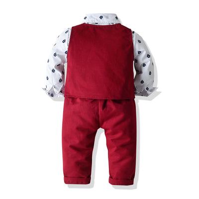 Conjunto de Traje Formal para Niños - Camisa, Chaleco y Pantalón 3 Piezas - Image 4