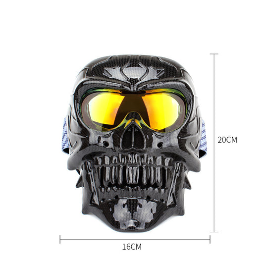 Máscara Motociclista Antiaire con Calavera y Lentes Integrados - Image 2