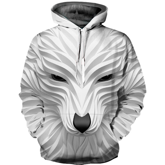 Sudadera con Capucha Estampado 3D Animal para Hombre - Hoodie Casual Streetwear