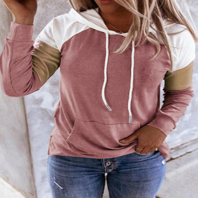 Sudadera Hoodie Suelta con Capucha - Diseño Bicolor Casual - Image 8