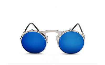 Gafas de Sol Steampunk Retro Abatibles Marco Redondo Metal - Image 5