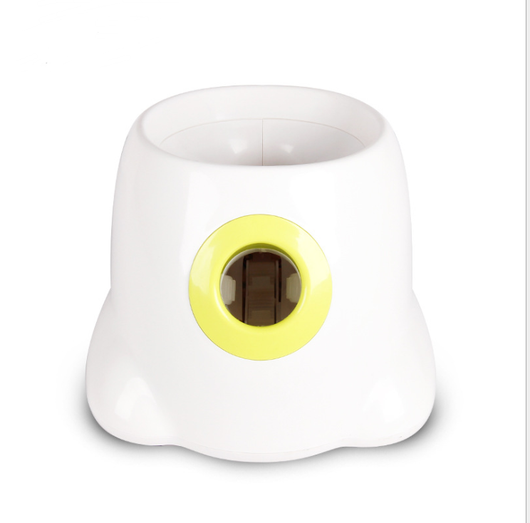 Six bright yellow tennis balls with white seams stacked in a pyramid on a reflective white surface. - Image 9