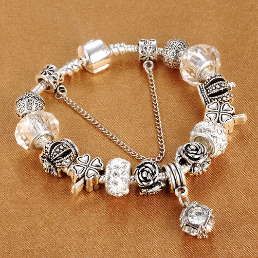Pulsera de Cristal DIY Ajustable - Abalorios Europeos para Personalizar - Image 13