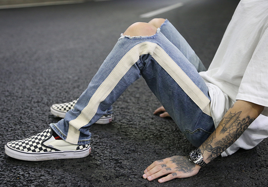 Jeans Skinny Blancos Rotos con Cierre Rasgado y Stretch - Image 6