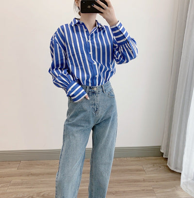 Blusa Suelta Manga Larga con Corte Tridimensional para Mujer - Image 12