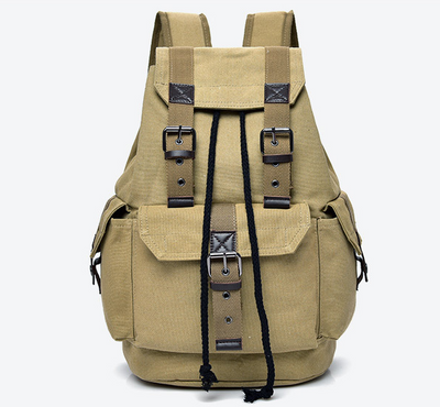 Mochila Retro Canvas Influx - Viajes y Uso Diario Unisex Gran Capacidad - Image 6