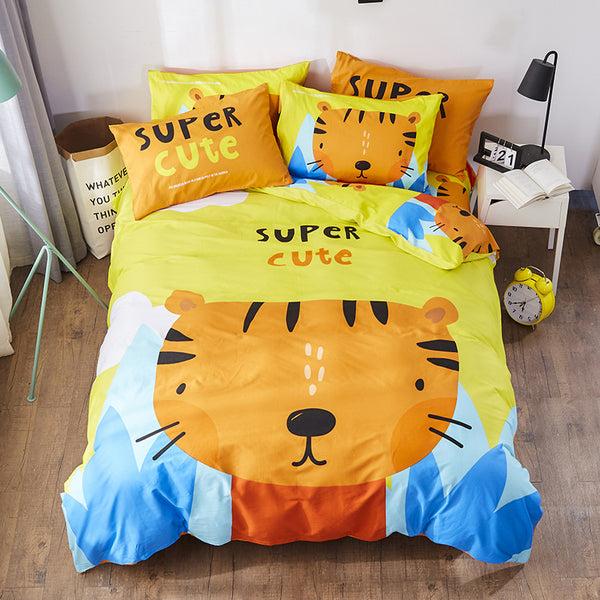Ropa de Cama Infantil de Algodón con Diseños Animados