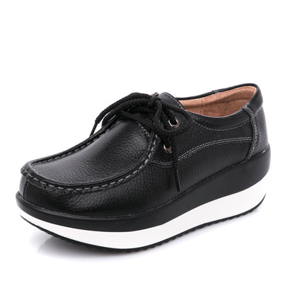 Zapatos Plataforma de Cuero con Suela Gruesa - Image 4
