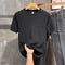 Camiseta Básica Entallada de Color Sólido para Hombre