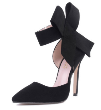 Zapatos de Tacón Alto Puntiagudo Hueco en Gamuza - Mariposa Oversized Tallas 35-41 - Image 2