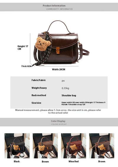 Bolso Cuadrado Retro Portátil - Diseño Versátil para Todo Ocasión - Image 10