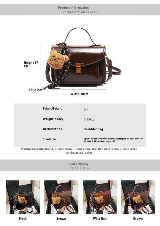 Bolso Cuadrado Retro Portátil - Diseño Versátil para Todo Ocasión - Image 10