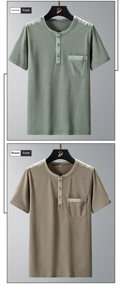 Camisa Slim Fit de Manga Corta para Hombre - Estilo Verano - Image 17