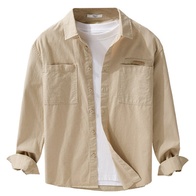 Camisa Casual Holgada de Manga Larga para Hombre - Versátil y Cómoda - Image 7