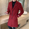 Abrigo de Lana Slim Fit Elegante en Colores Sólidos