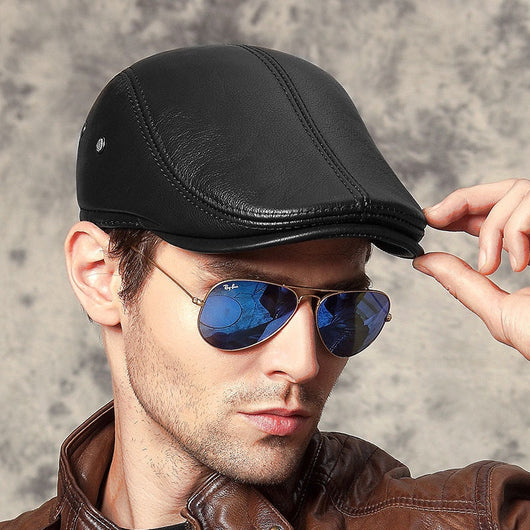 Boina de Cuero Genuino Premium - Gorra Estilo Pato en Piel Vacuno - Image 3