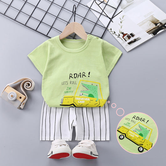 Conjunto Infantil de Algodón Puro: Playera y Shorts Estilo Coreano - Image 16