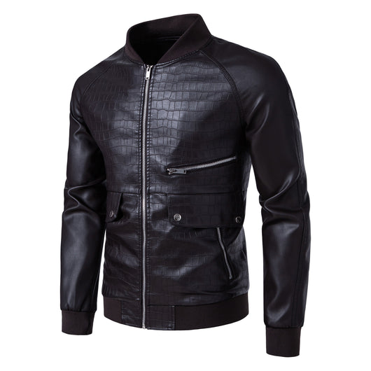 Chaqueta Casual Slim-Fit con Cuello de Pie y Bloques de Color para Hombre - Image 4