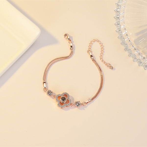 Pulsera Proyectora Te Amo en 100 Idiomas - Trébol de la Suerte