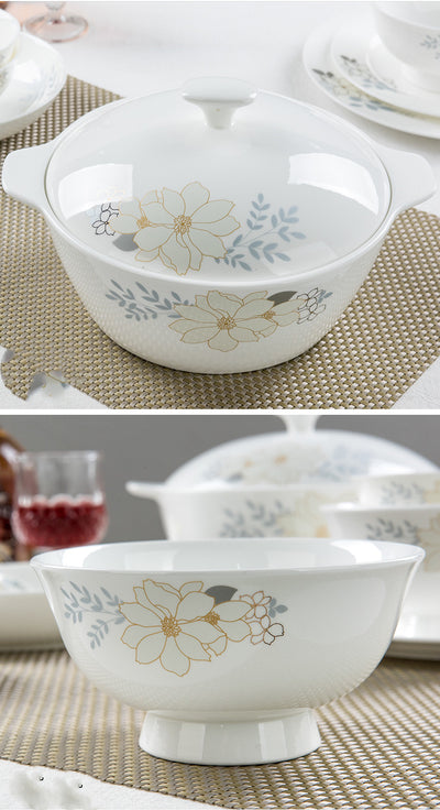 Juego de Vajilla de Porcelana Fina Estilo Europeo - Platos y Boles - Image 7