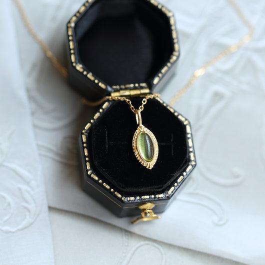 Collar de Plata 925 con Peridoto Natural Vintage Exquisito - Image 10