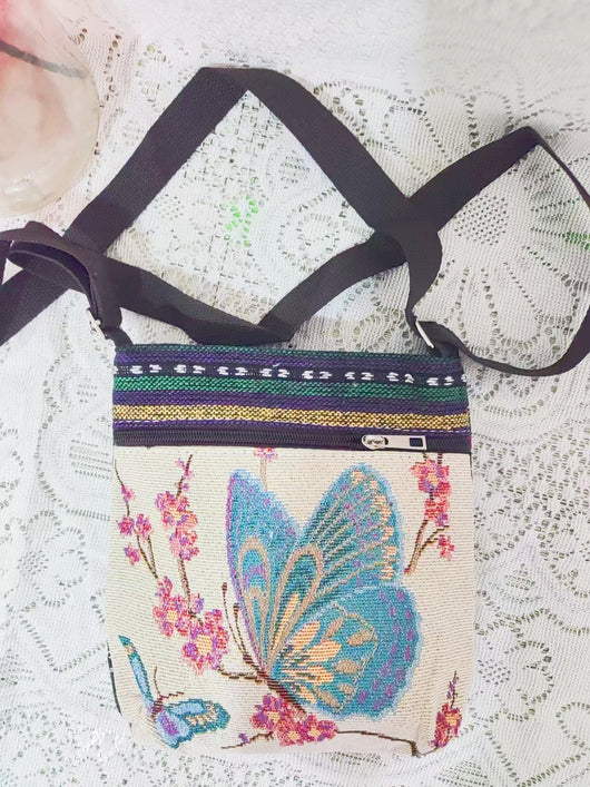 Bolso Bandolera Bordado Étnico con Elefante y Mariposa Estilo Chino - Image 23