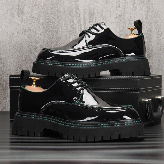 Zapatos Casuales Estilo Británico Retro para Hombre con Suela Elevada - Image 6