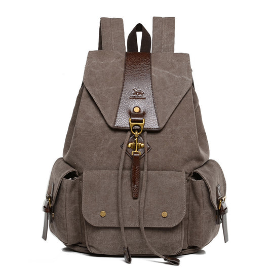 Mochila de Viaje Grande Estilo Retro en Lona para Hombre